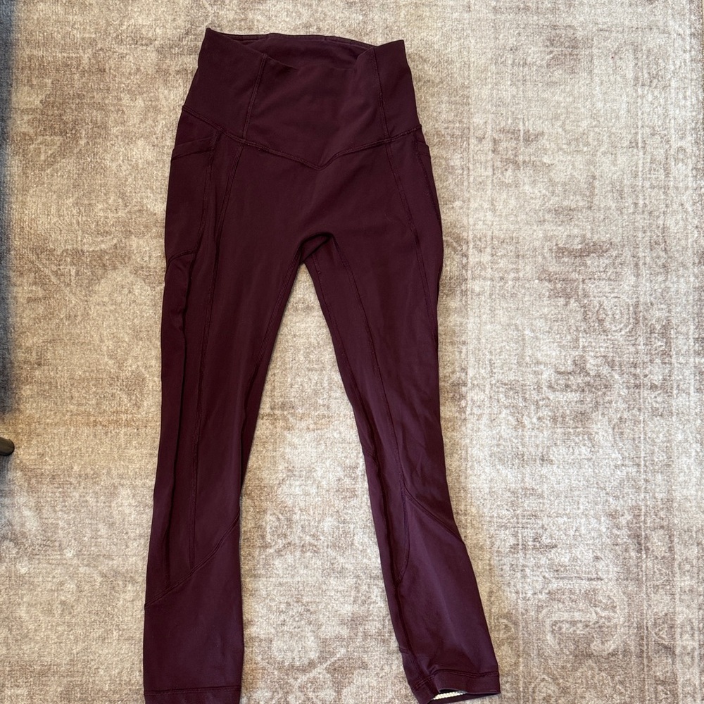 Lululemon Align Crop Leggings in Deep Burgundy